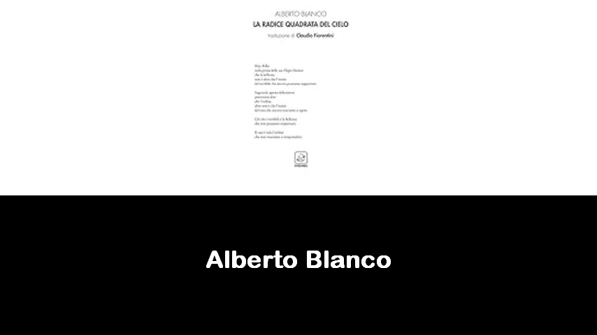 libri di Alberto Blanco