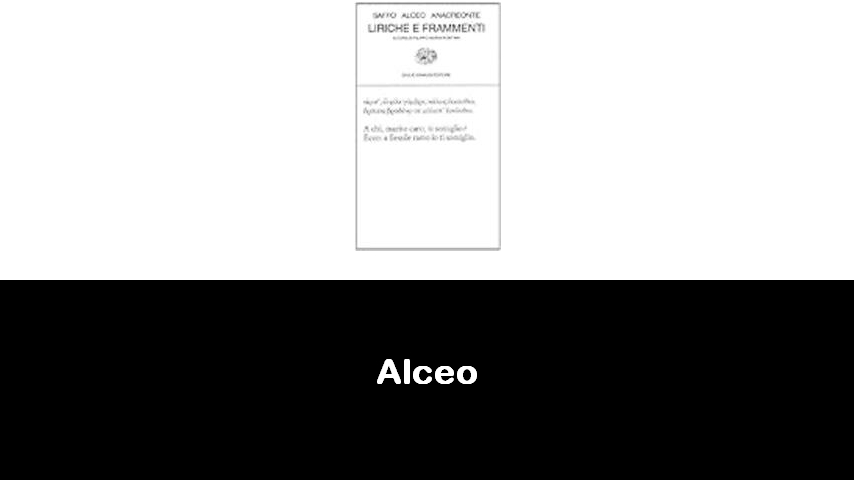 libri di Alceo