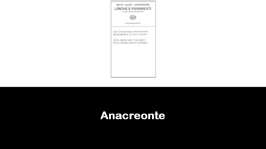 libri di Anacreonte