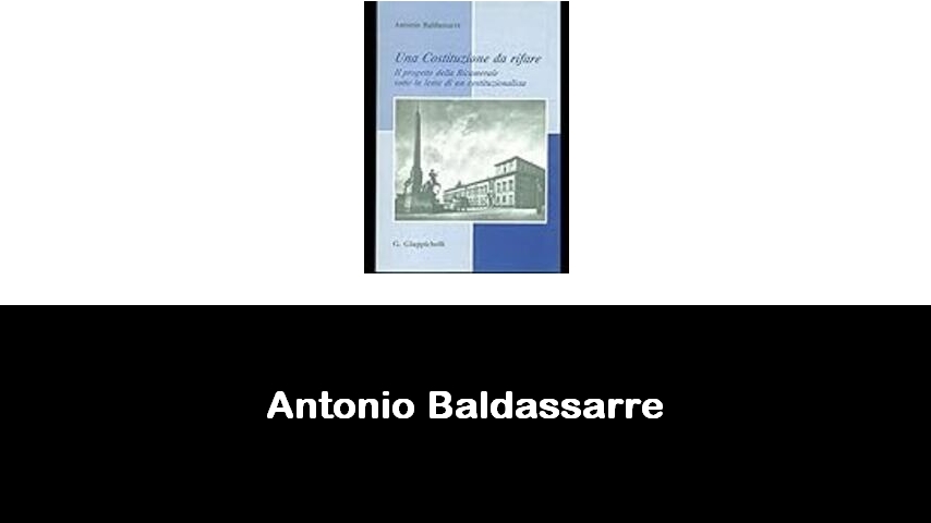 libri di Antonio Baldassarre