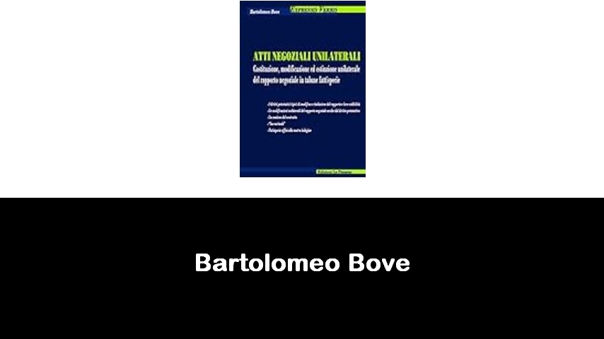 libri di Bartolomeo Bove