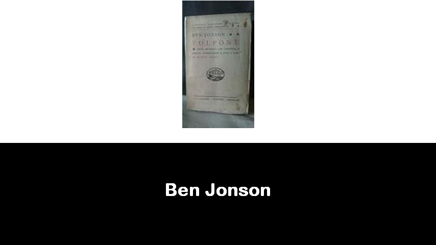 libri di Ben Jonson