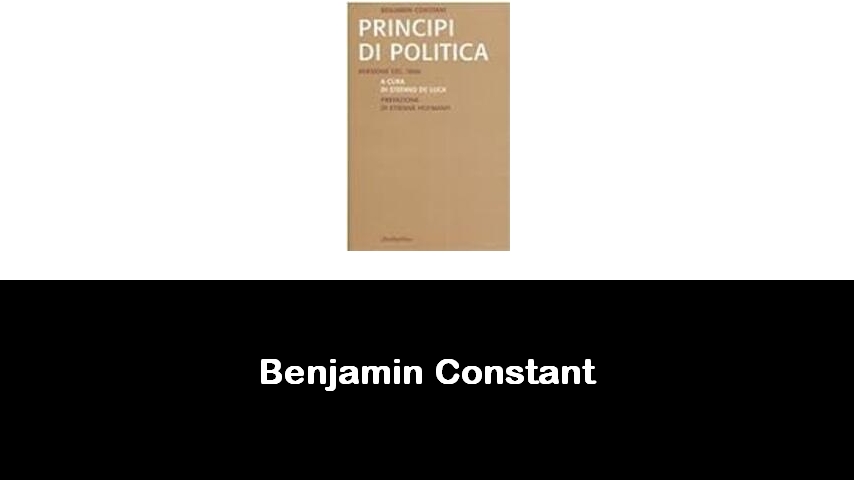 libri di Benjamin Constant