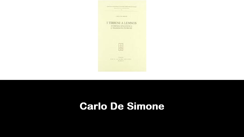 libri di Carlo De Simone