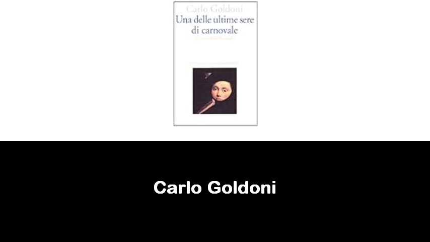 libri di Carlo Goldoni