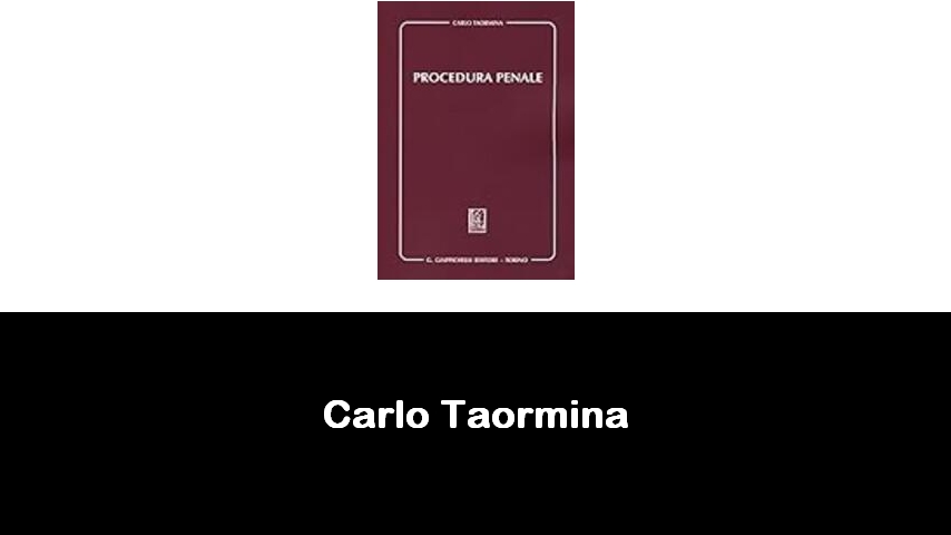 libri di Carlo Taormina