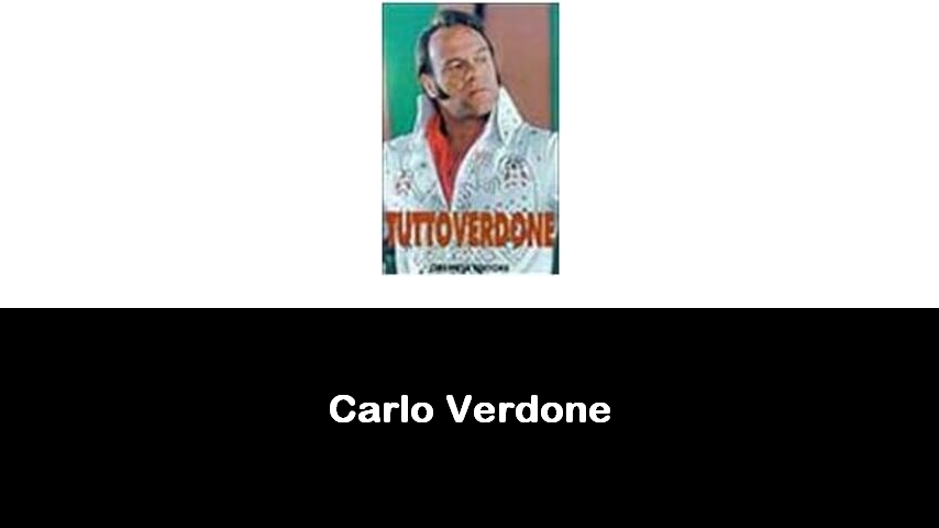 libri di Carlo Verdone