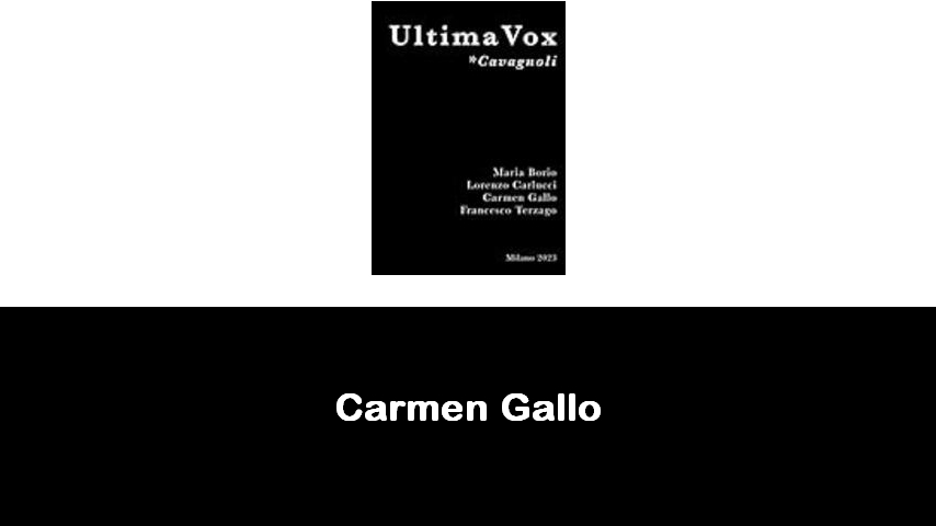 libri di Carmen Gallo