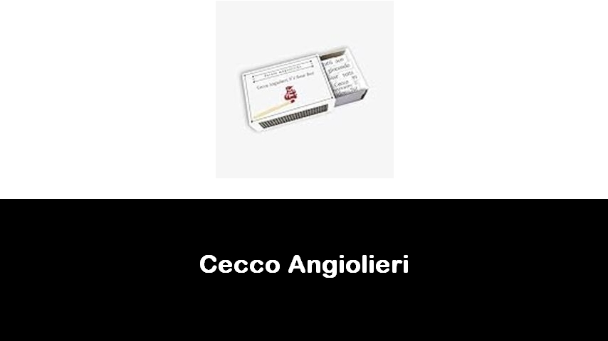 libri di Cecco Angiolieri