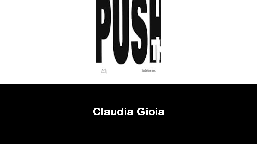 libri di Claudia Gioia