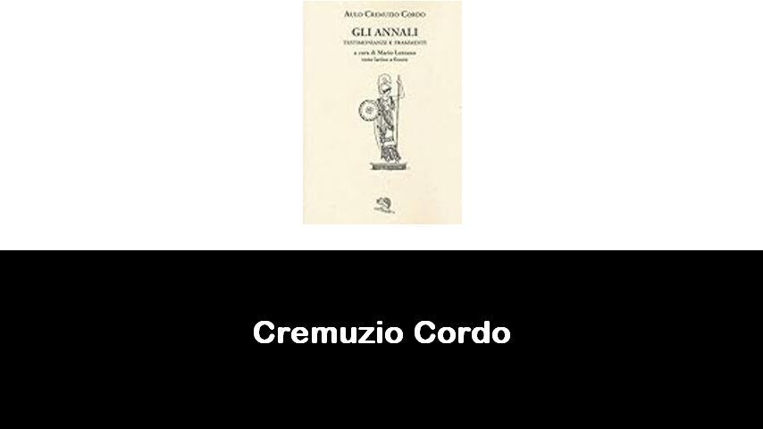 libri di Cremuzio Cordo