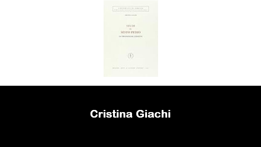 libri di Cristina Giachi