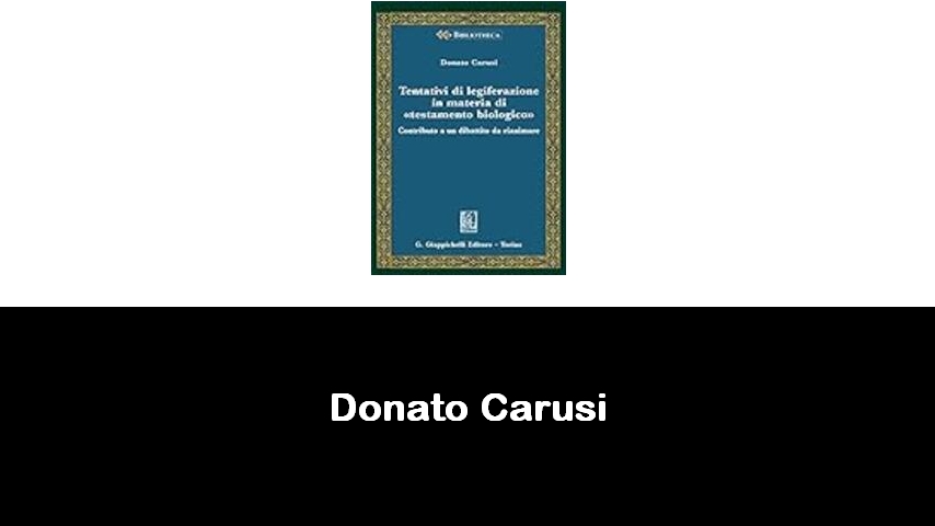 libri di Donato Carusi