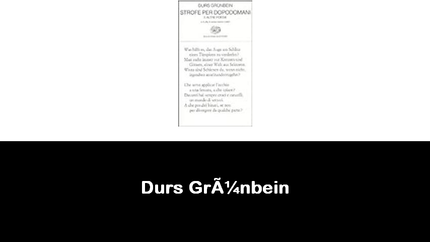 libri di Durs Grünbein