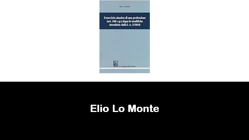 libri di Elio Lo Monte