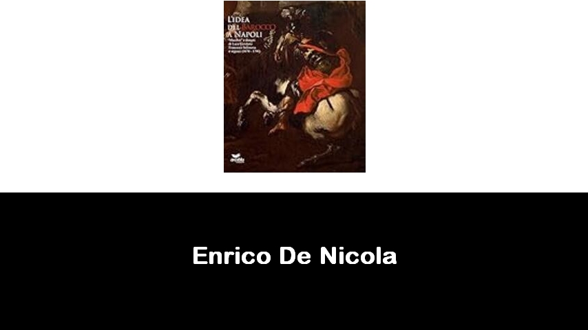 libri di Enrico De Nicola