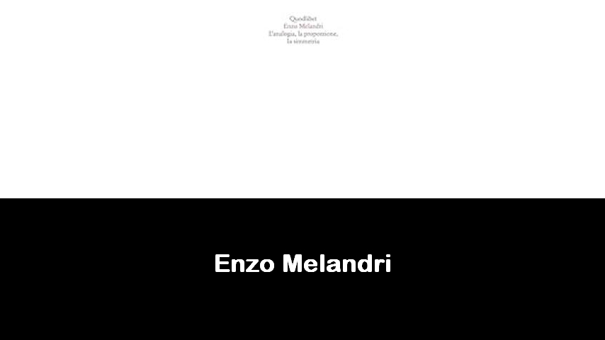 libri di Enzo Melandri