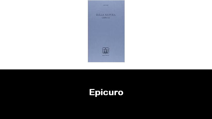 libri di Epicuro