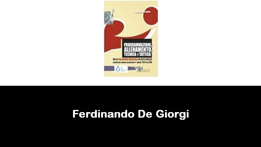 libri di Ferdinando De Giorgi