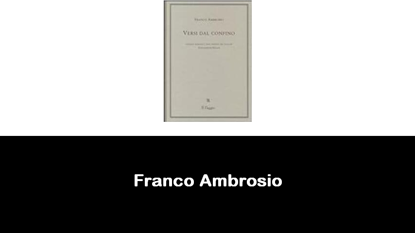 libri di Franco Ambrosio