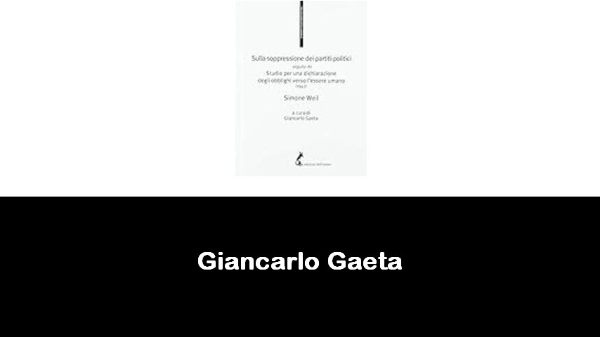 libri di Giancarlo Gaeta