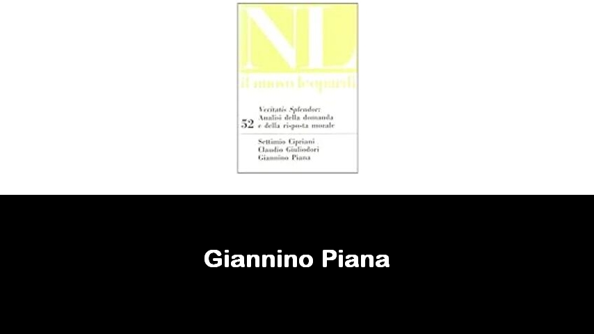 libri di Giannino Piana