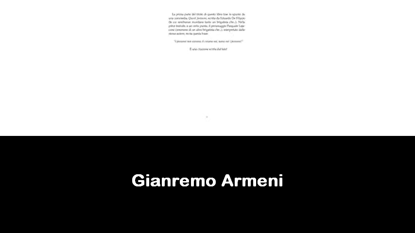 libri di Gianremo Armeni