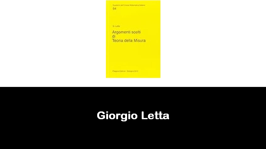 libri di Giorgio Letta