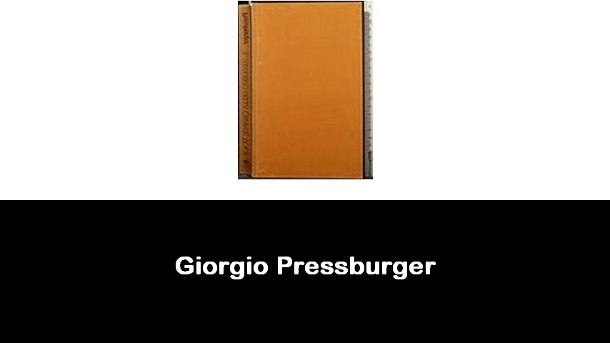 libri di Giorgio Pressburger