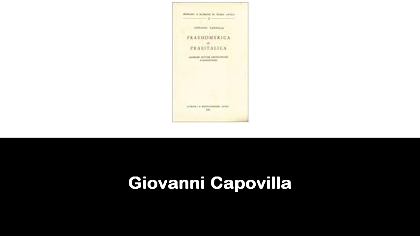 libri di Giovanni Capovilla