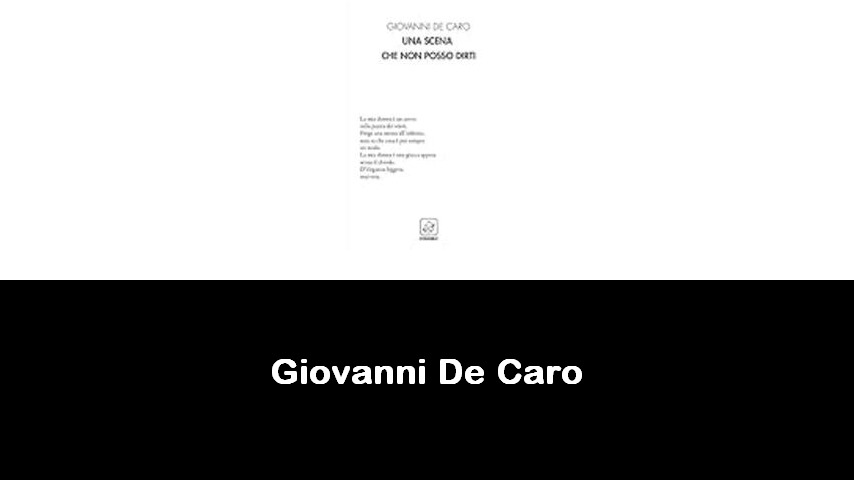 libri di Giovanni De Caro