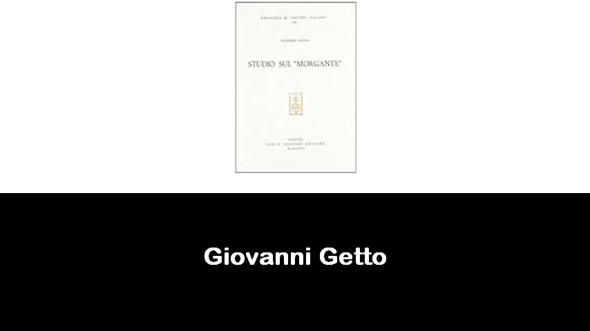 libri di Giovanni Getto