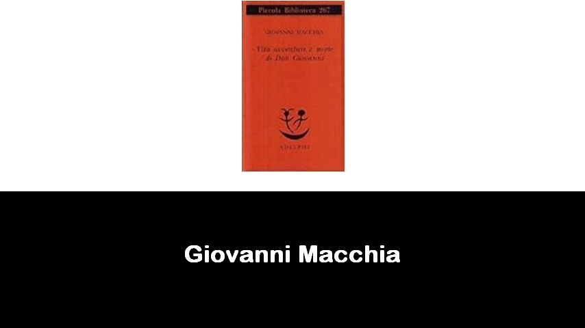 libri di Giovanni Macchia