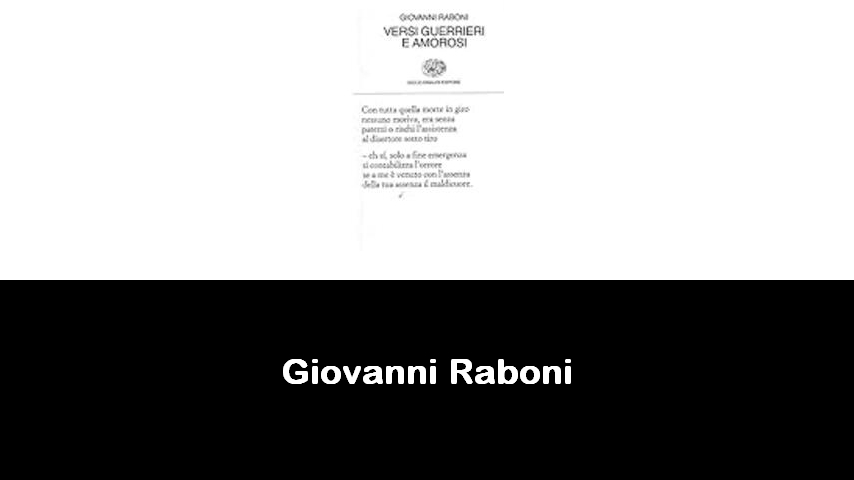 libri di Giovanni Raboni