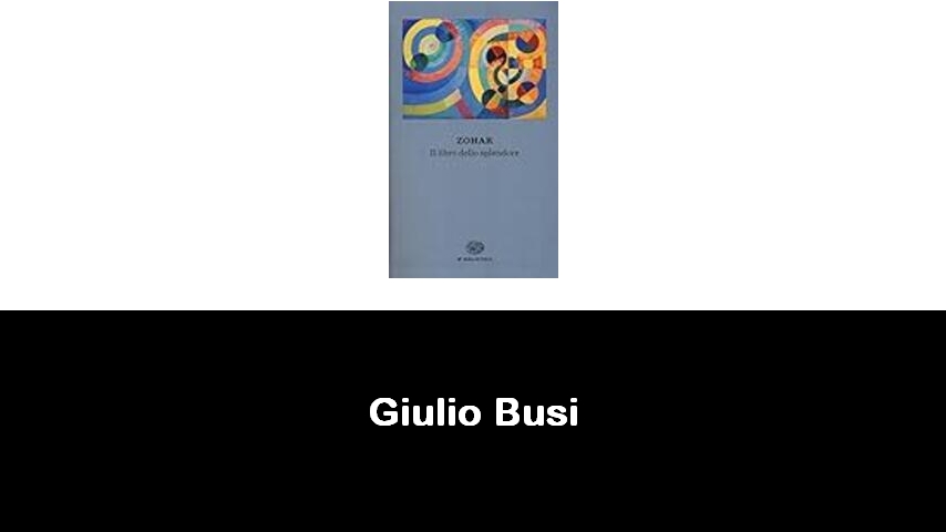 libri di Giulio Busi