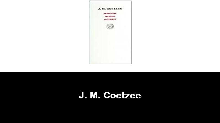 libri di J. M. Coetzee