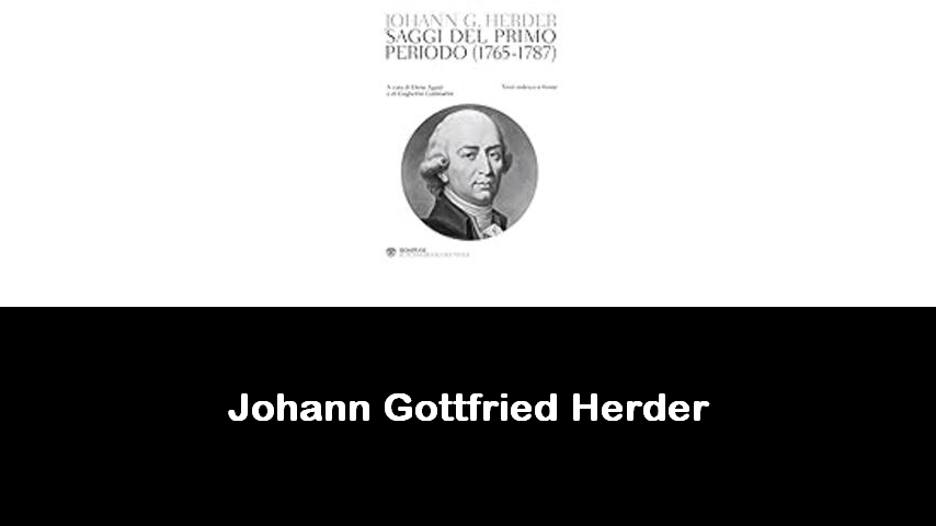 libri di Johann Gottfried Herder