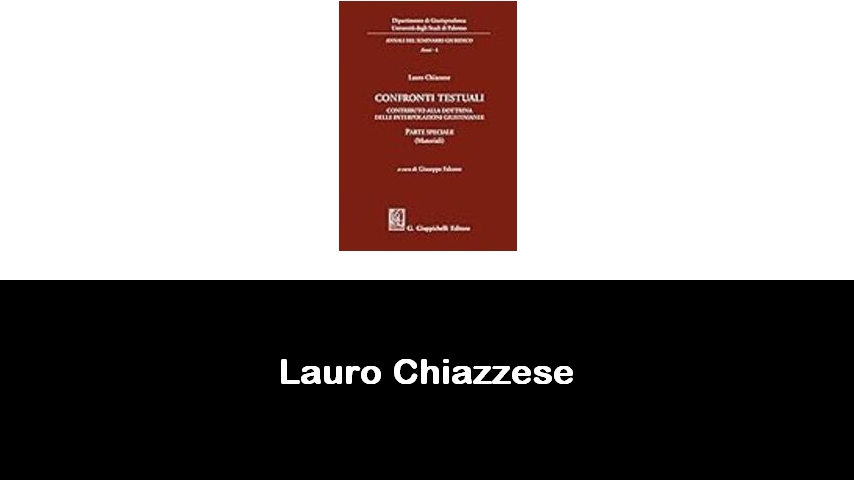 libri di Lauro Chiazzese