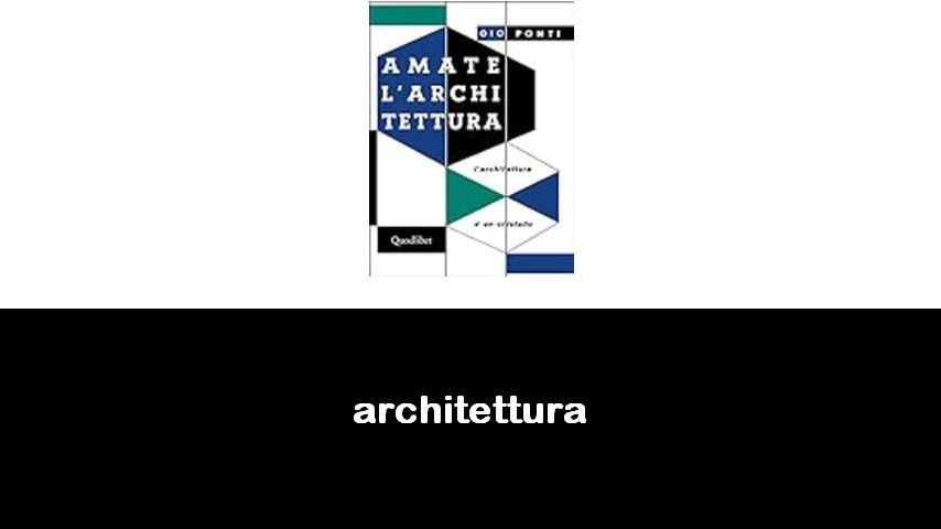 libri di architettura