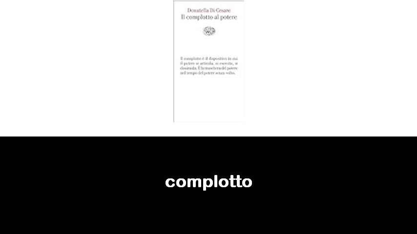 libri sul complotto