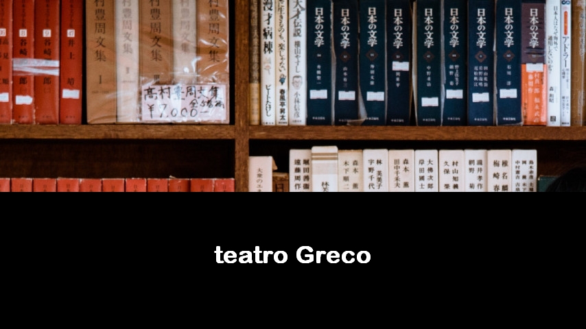 libri sul teatro greco