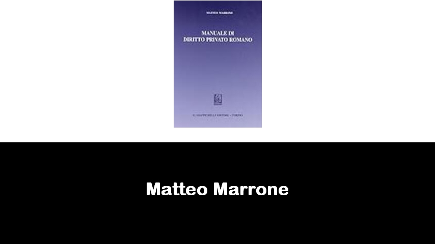 libri di Matteo Marrone