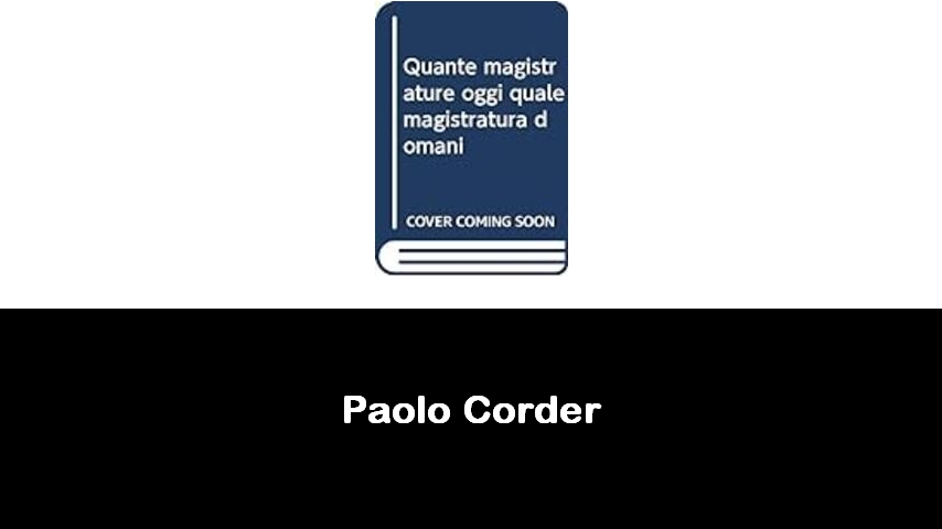 libri di Paolo Corder