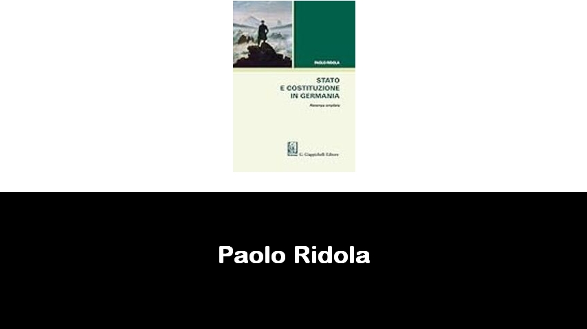 libri di Paolo Ridola