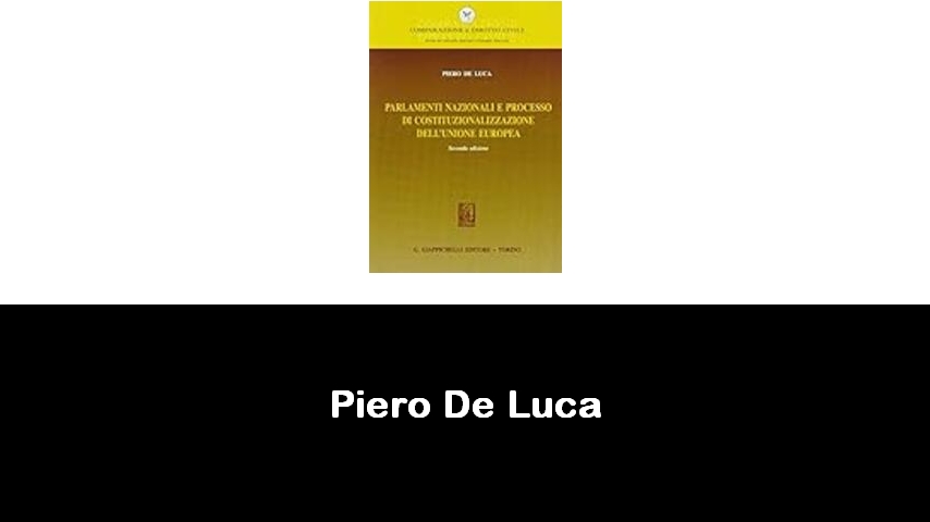 libri di Piero De Luca