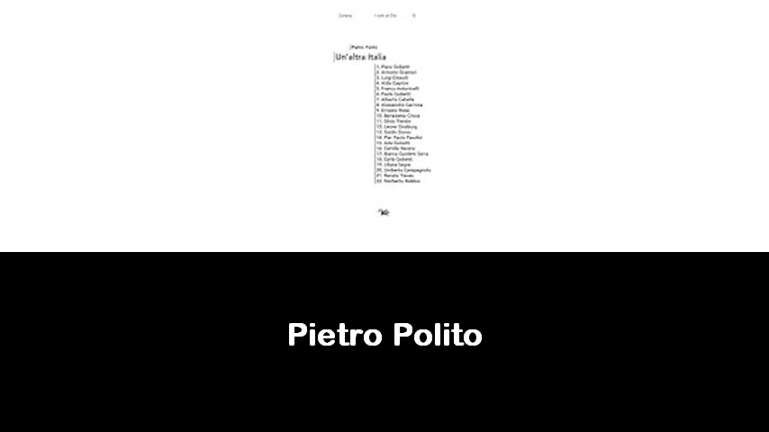 libri di Pietro Polito