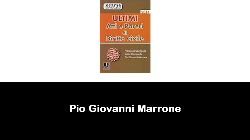 libri di Pio Giovanni Marrone