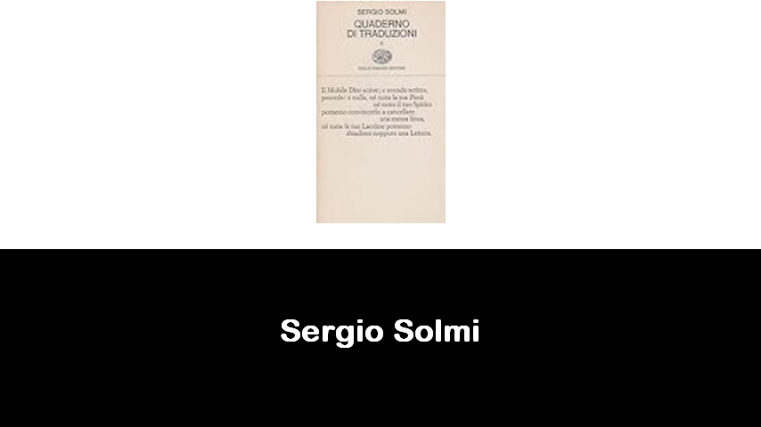 libri di Sergio Solmi