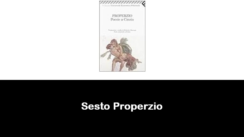 libri di Sesto Properzio