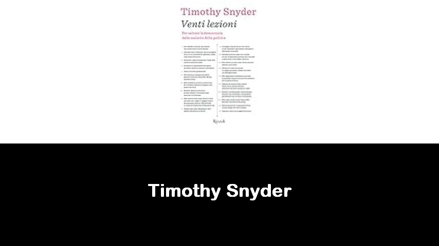 libri di Timothy Snyder